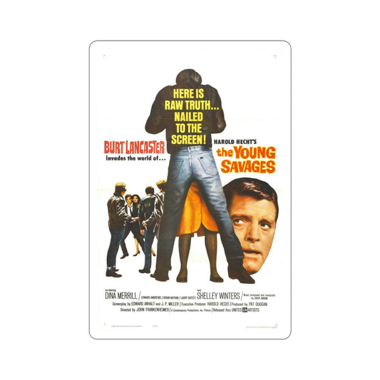 The Young Savages 1961 Movie Poster STICKER Vinyl Die-Cut Decal-6 Inch-The Sticker Space