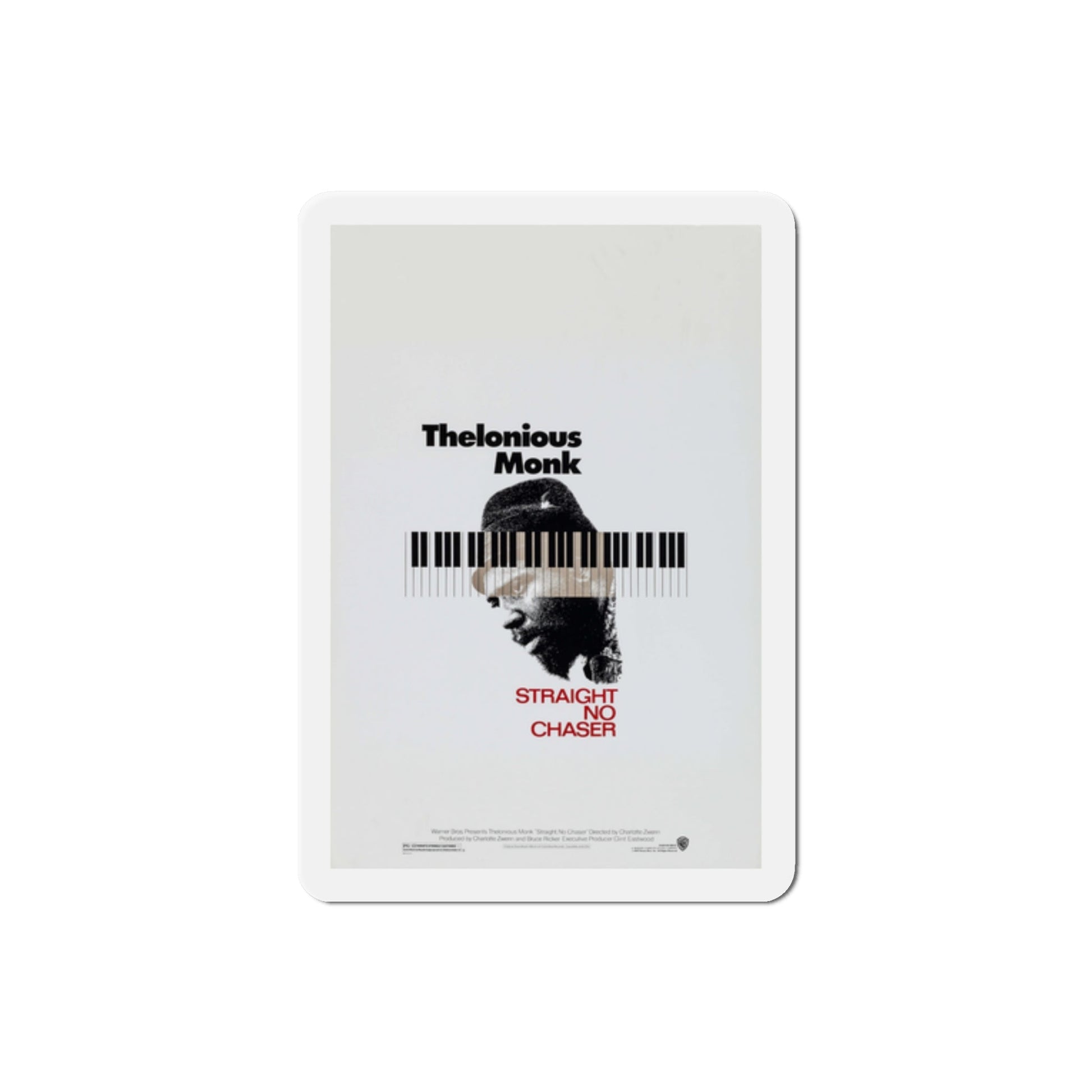 Thelonious Monk Straight, No Chaser 1988 Movie Poster Die-Cut Magnet-2" x 2"-The Sticker Space