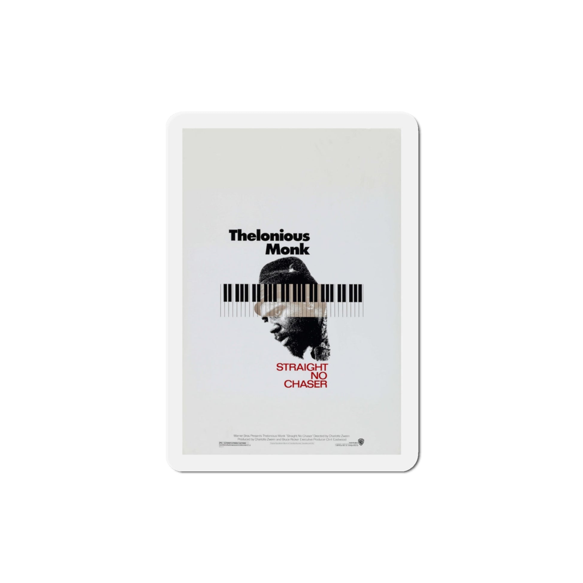 Thelonious Monk Straight, No Chaser 1988 Movie Poster Die-Cut Magnet-3" x 3"-The Sticker Space