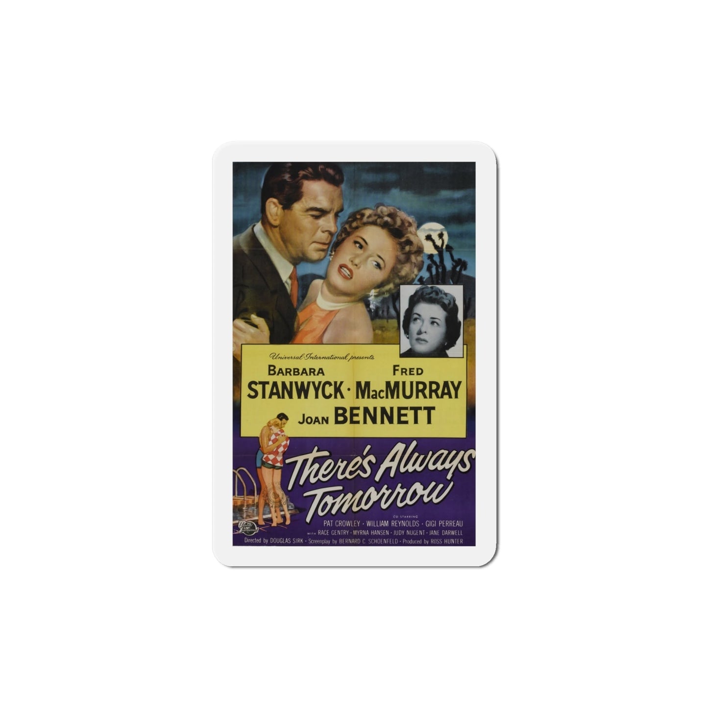 Theres Always Tomorrow 1956 Movie Poster Die-Cut Magnet-6 Inch-The Sticker Space