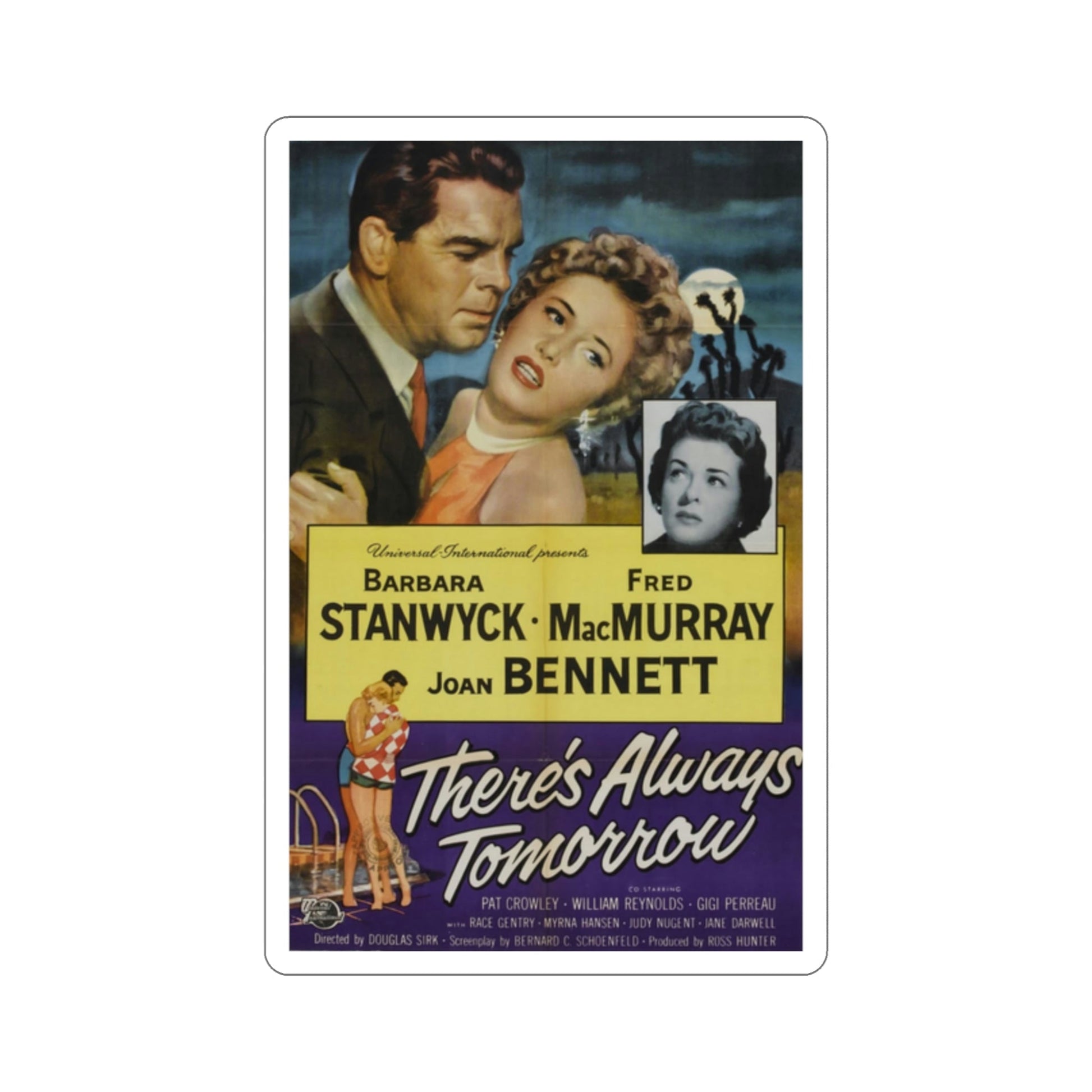 Theres Always Tomorrow 1956 Movie Poster STICKER Vinyl Die-Cut Decal-2 Inch-The Sticker Space