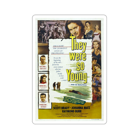 They Were So Young 1955 Movie Poster STICKER Vinyl Die-Cut Decal-6 Inch-The Sticker Space