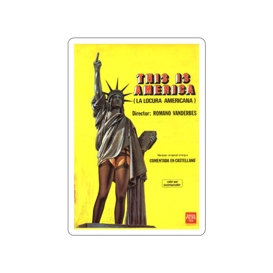 THIS IS AMERICA 1977 Movie Poster STICKER Vinyl Die-Cut Decal-White-The Sticker Space
