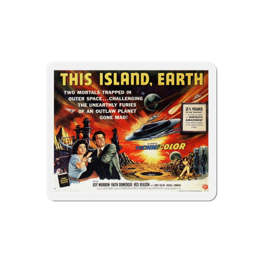 This Island Earth 1955 Movie Poster Die-Cut Magnet-2 Inch-The Sticker Space
