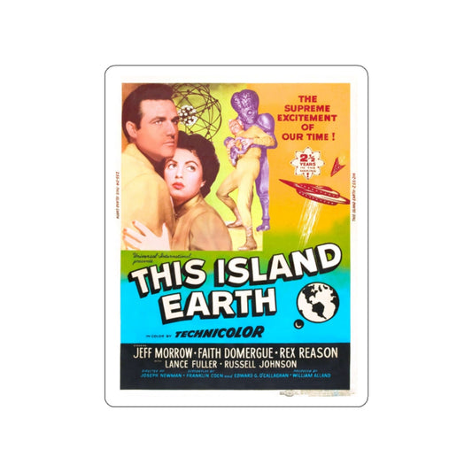 THIS ISLAND EARTH (4) 1955 Movie Poster STICKER Vinyl Die-Cut Decal-White-The Sticker Space