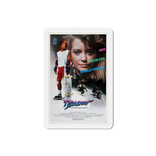 Thrashin' 1986 Movie Poster Die-Cut Magnet-2" x 2"-The Sticker Space