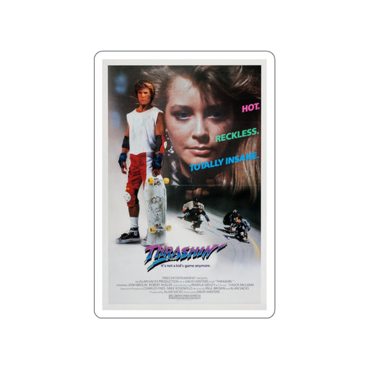 THRASHIN' 1986 Movie Poster STICKER Vinyl Die-Cut Decal-White-The Sticker Space