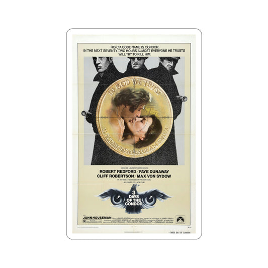Three Days of the Condor 1975 Movie Poster STICKER Vinyl Die-Cut Decal-6 Inch-The Sticker Space