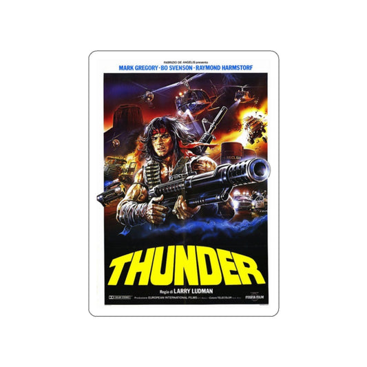 THUNDER 1983 Movie Poster STICKER Vinyl Die-Cut Decal-White-The Sticker Space