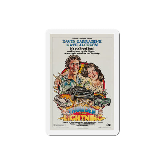 Thunder and Lightning 1977 Movie Poster Die-Cut Magnet-2" x 2"-The Sticker Space