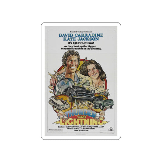 THUNDER AND LIGHTNING 1977 Movie Poster STICKER Vinyl Die-Cut Decal-White-The Sticker Space