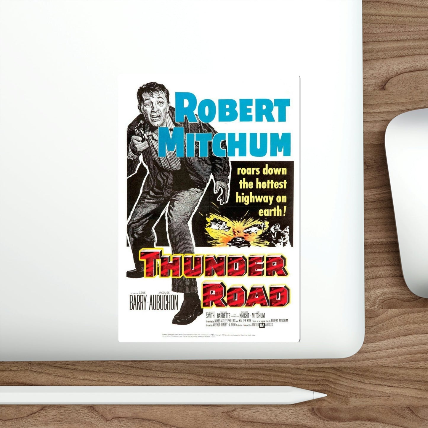 Thunder Road 1958 Movie Poster STICKER Vinyl Die-Cut Decal-The Sticker Space