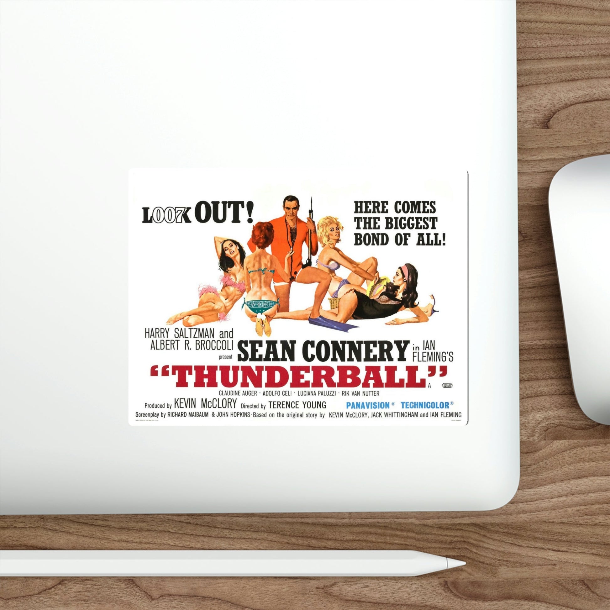 Thunderball 1965 Movie Poster STICKER Vinyl Die-Cut Decal-The Sticker Space