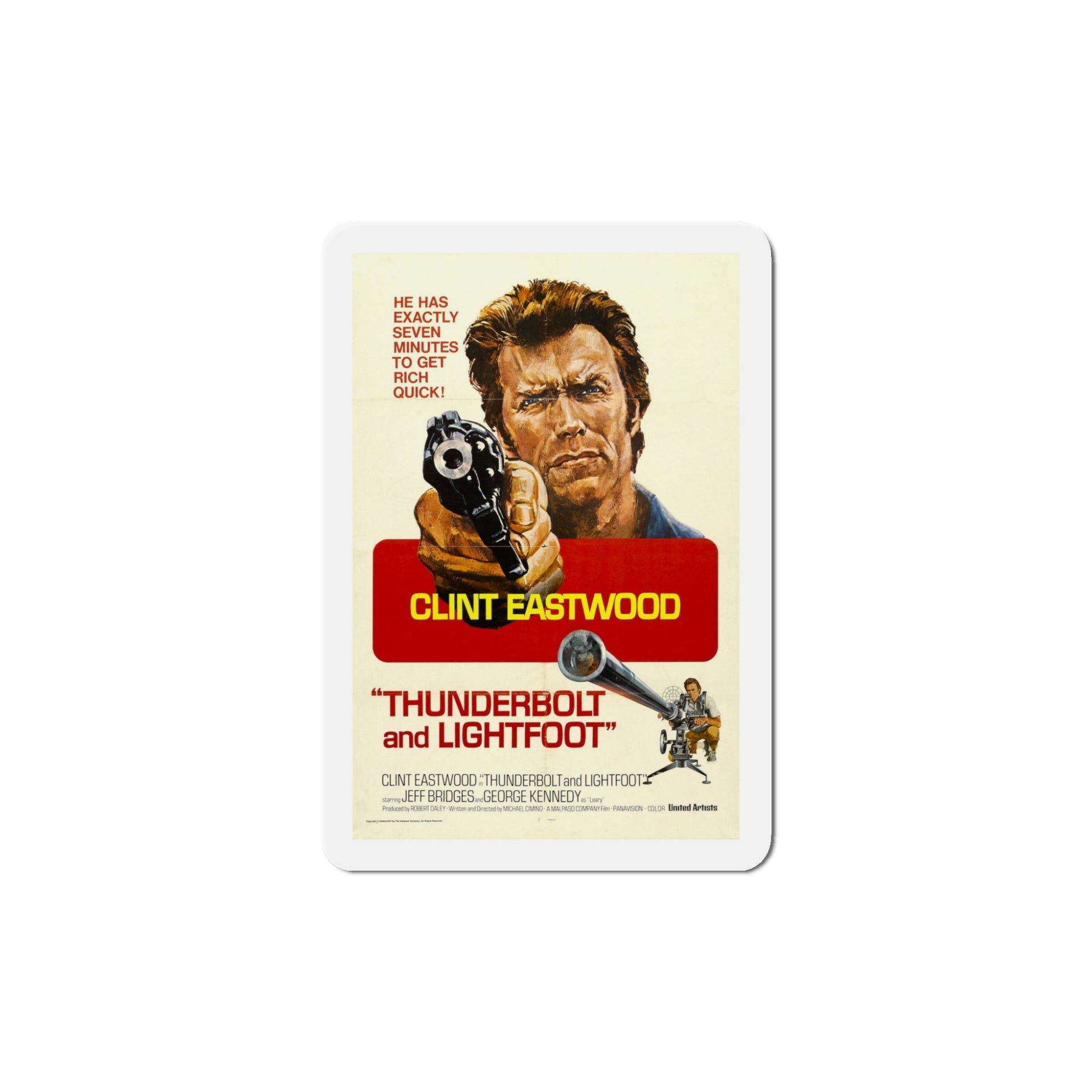 Thunderbolt and Lightfoot 1974 2 Movie Poster Die-Cut Magnet-5" x 5"-The Sticker Space
