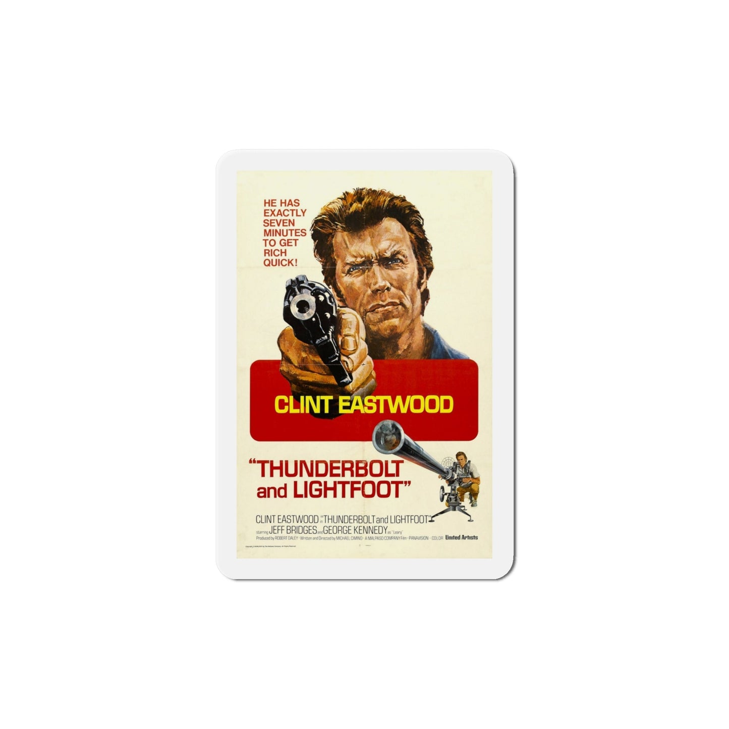 Thunderbolt and Lightfoot 1974 2 Movie Poster Die-Cut Magnet-6 Inch-The Sticker Space