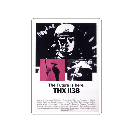THX-1138 1971 Movie Poster STICKER Vinyl Die-Cut Decal-White-The Sticker Space