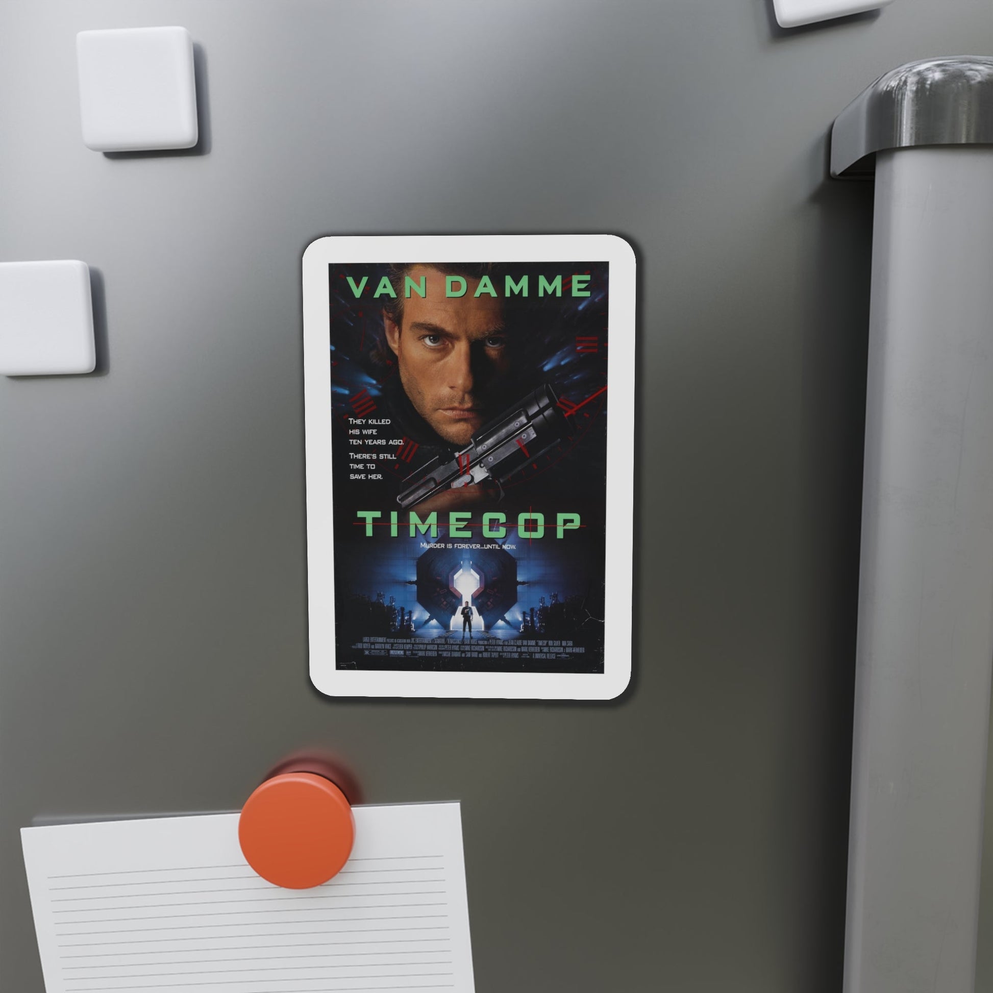 Timecop 1994 Movie Poster Die-Cut Magnet-The Sticker Space