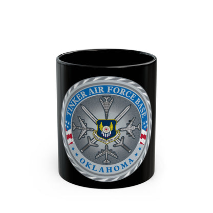 Tinker AF Base (U.S. Air Force) Black Coffee Mug-11oz-The Sticker Space