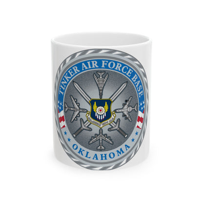 Tinker AF Base (U.S. Air Force) White Coffee Mug-11oz-The Sticker Space