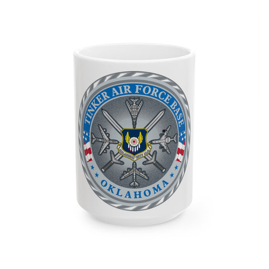 Tinker AF Base (U.S. Air Force) White Coffee Mug