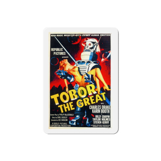 Tobor the Great 1954 Movie Poster Die-Cut Magnet-2 Inch-The Sticker Space