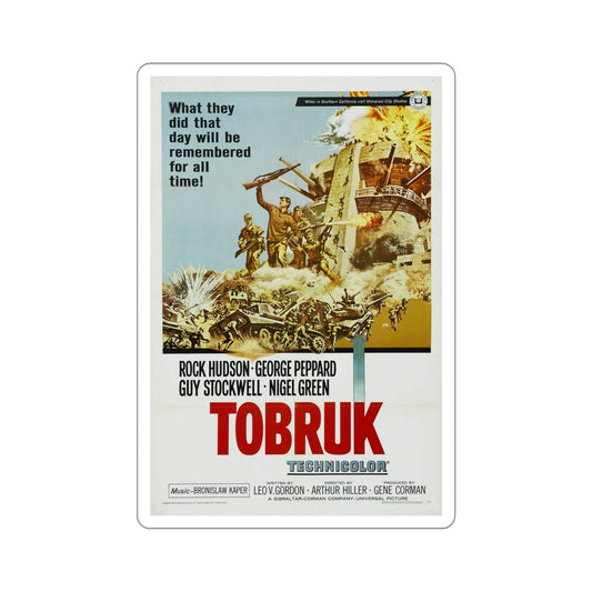 Tobruk 1967 Movie Poster STICKER Vinyl Die-Cut Decal-6 Inch-The Sticker Space
