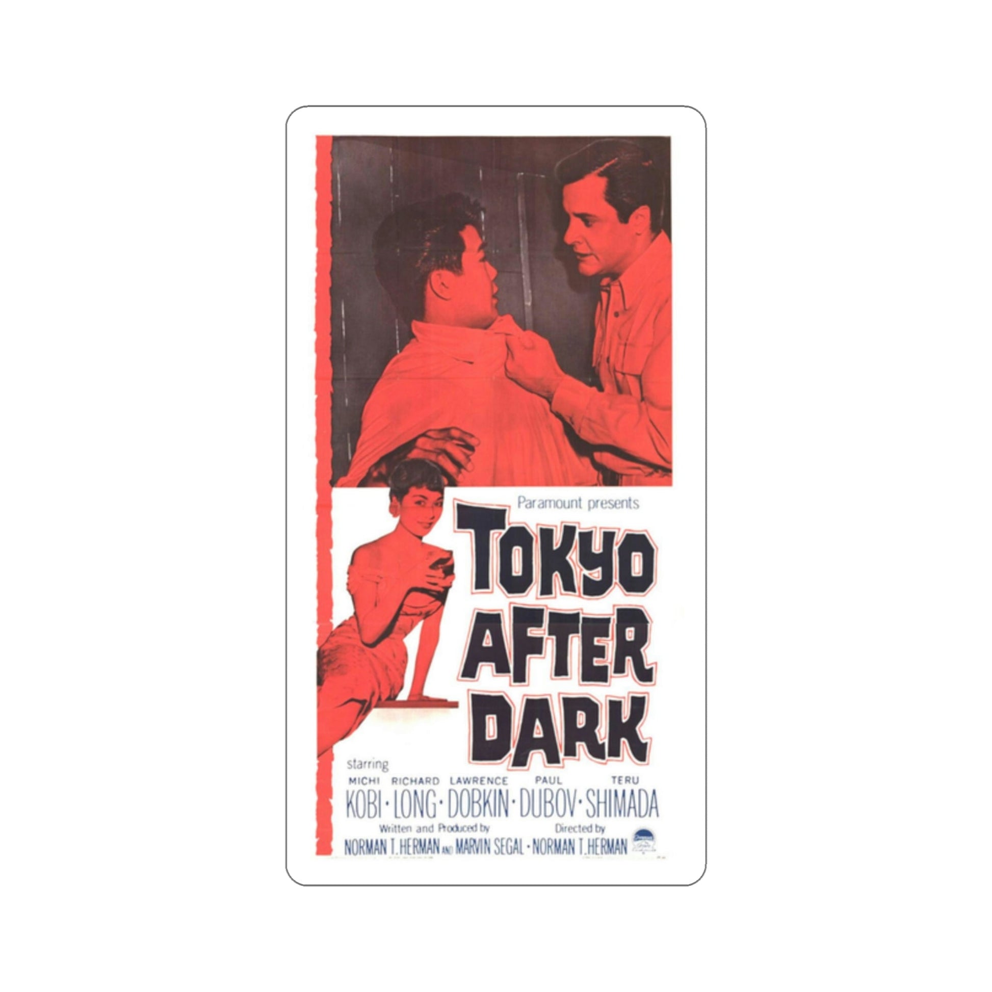 Tokyo After Dark 1959 Movie Poster STICKER Vinyl Die-Cut Decal-2 Inch-The Sticker Space
