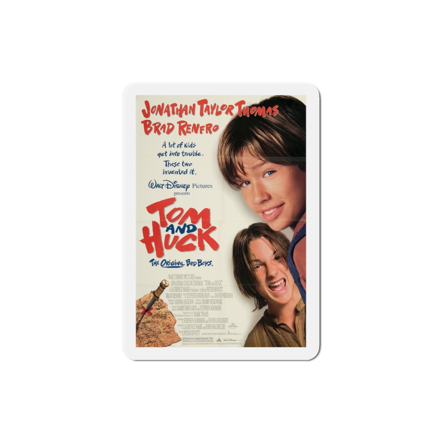 Tom And Huck 1995 Movie Poster Die-Cut Magnet-3" x 3"-The Sticker Space