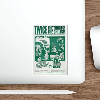 TOMB OF TORTURE + CAVE OF THE LIVING DEAD 1963 Movie Poster STICKER Vinyl Die-Cut Decal-The Sticker Space