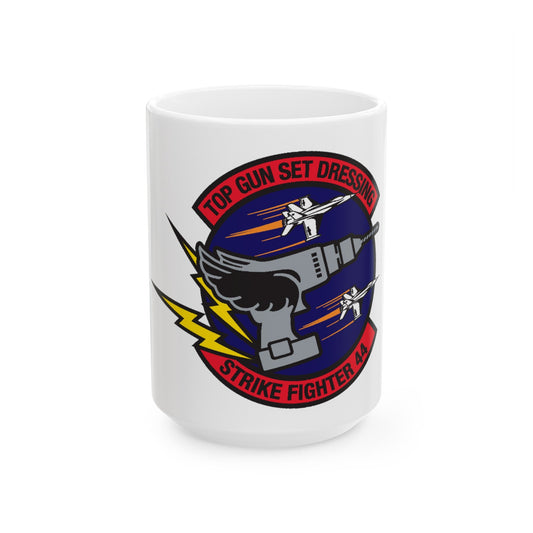 Top Gun Strike Fiighter 44 (U.S. Navy) White Coffee Mug-15oz-The Sticker Space