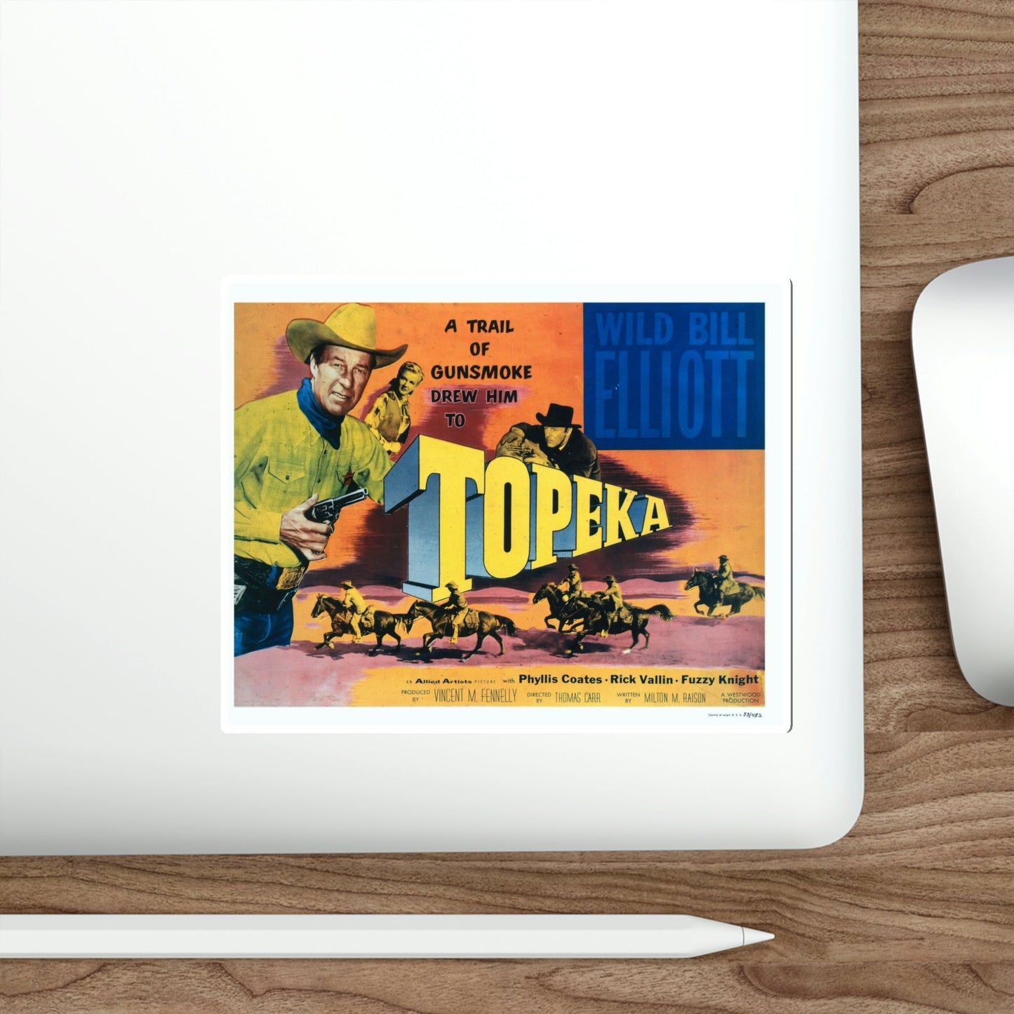 Topeka 1953 Movie Poster STICKER Vinyl Die-Cut Decal-The Sticker Space
