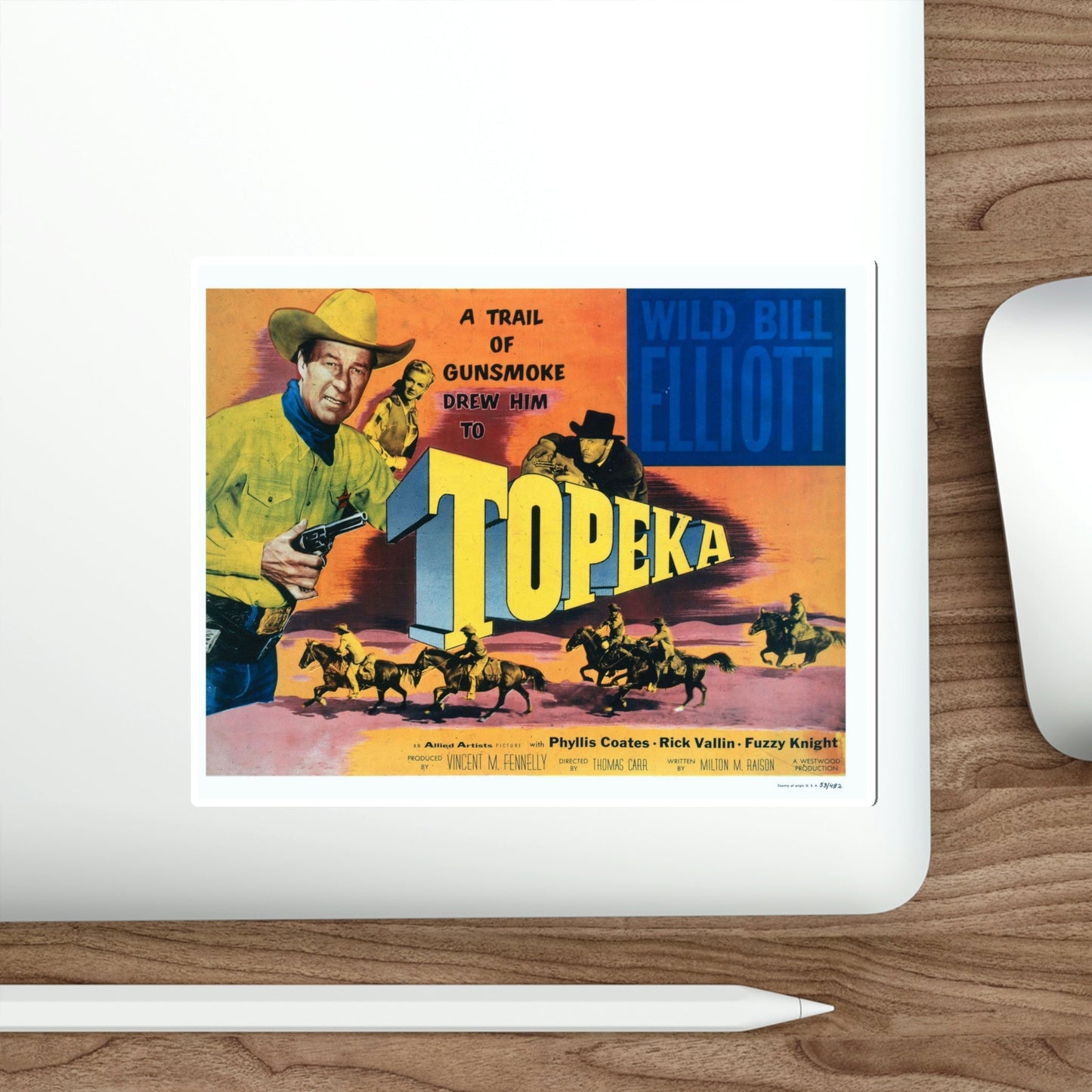 Topeka 1953 Movie Poster STICKER Vinyl Die-Cut Decal-The Sticker Space
