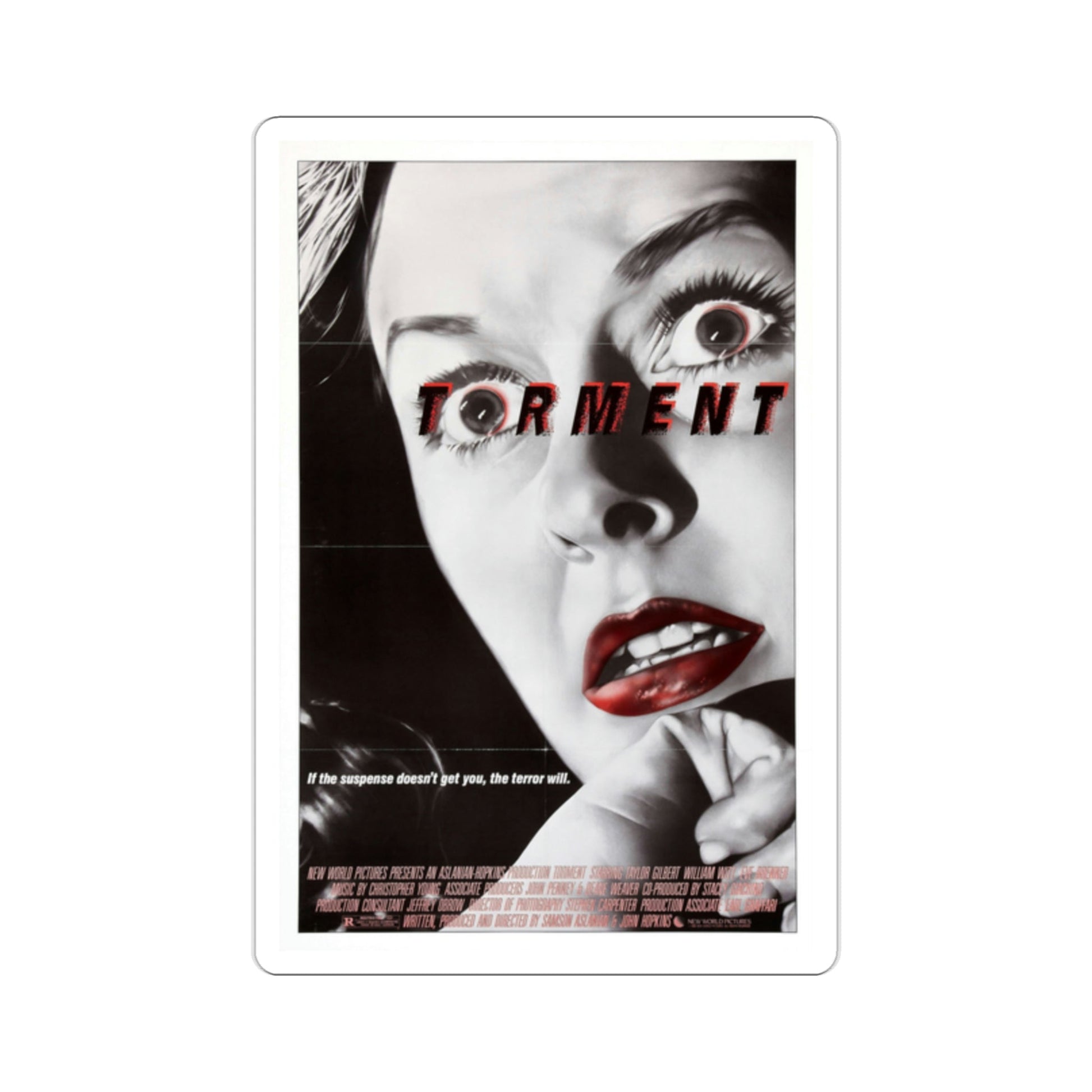 Torment 1986 Movie Poster STICKER Vinyl Die-Cut Decal-2 Inch-The Sticker Space