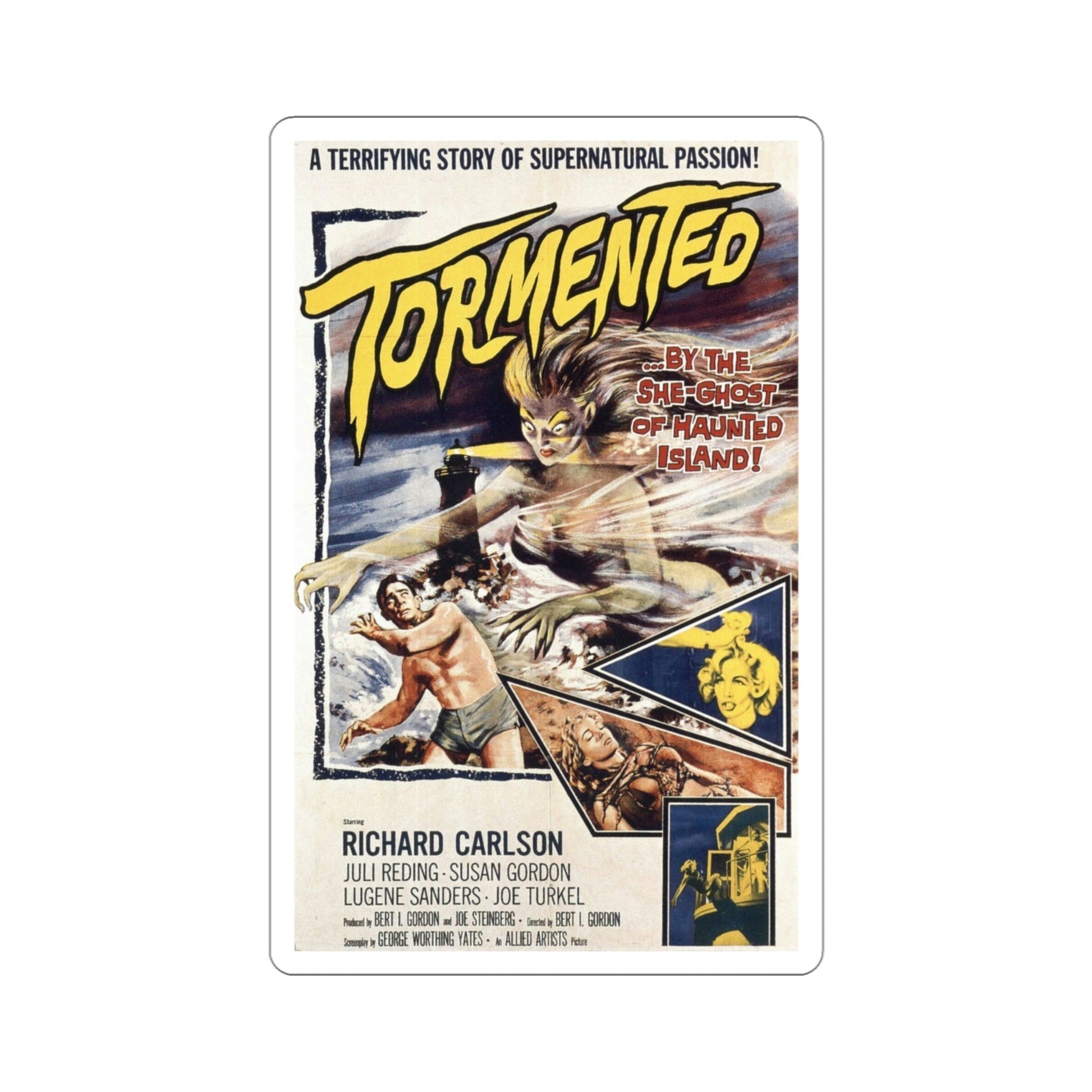 Tormented 1960 Movie Poster STICKER Vinyl Die-Cut Decal-4 Inch-The Sticker Space