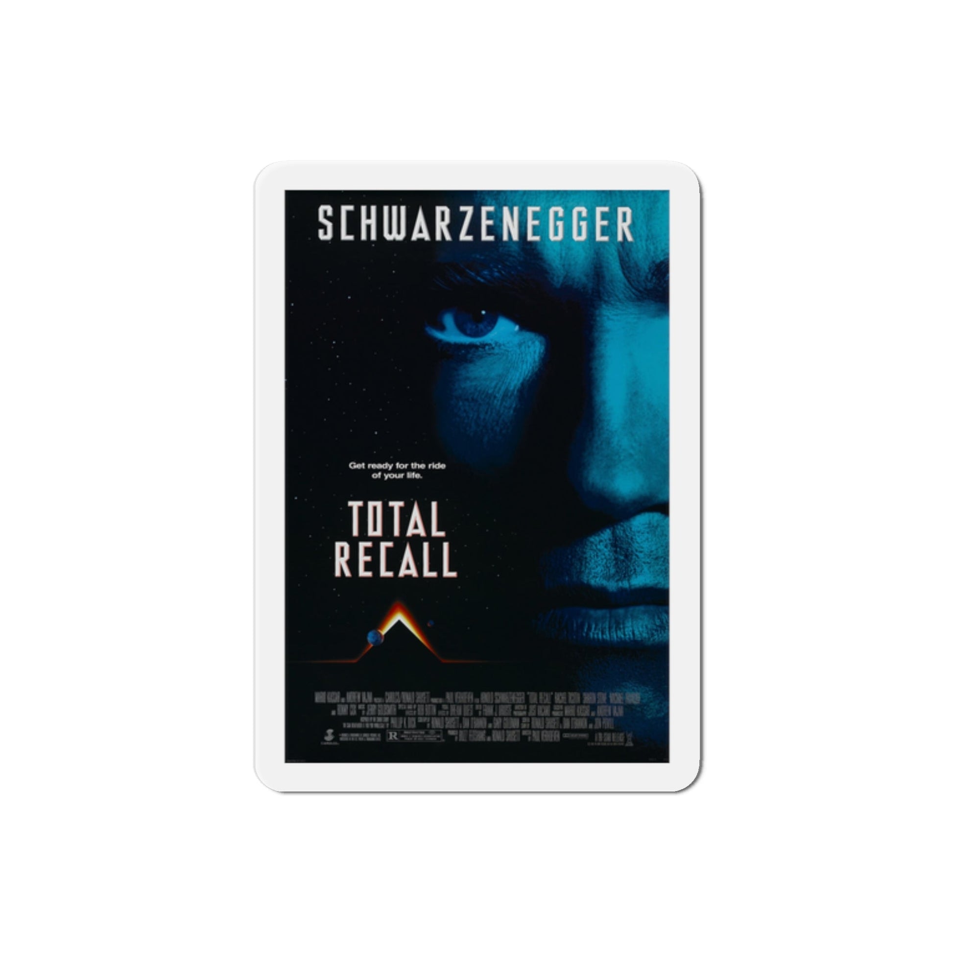Total Recall 1990 Movie Poster Die-Cut Magnet-2" x 2"-The Sticker Space