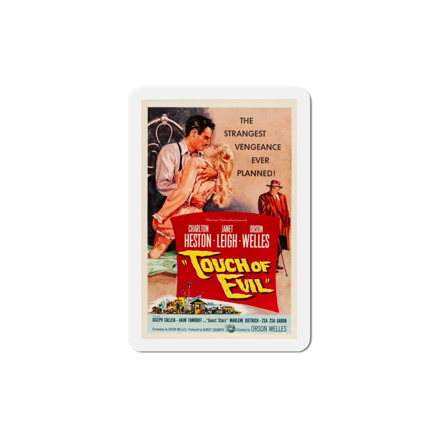 Touch of Evil 1958 Movie Poster Die-Cut Magnet-5 Inch-The Sticker Space