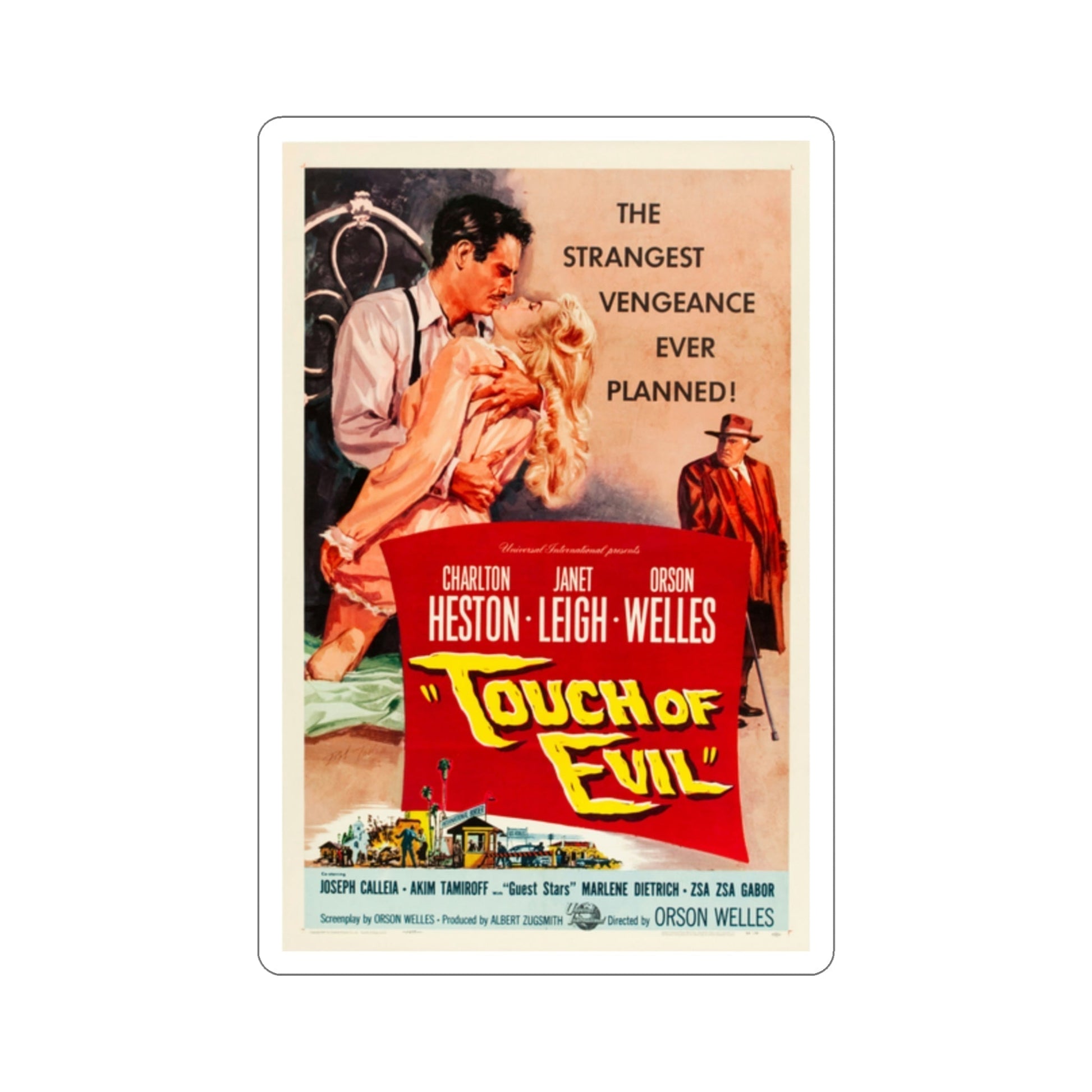 Touch of Evil 1958 Movie Poster STICKER Vinyl Die-Cut Decal-2 Inch-The Sticker Space