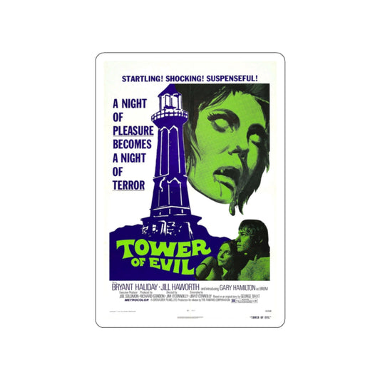TOWER OF EVIL 1972 Movie Poster STICKER Vinyl Die-Cut Decal-White-The Sticker Space