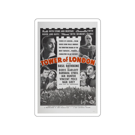 TOWER OF LONDON 1939 Movie Poster STICKER Vinyl Die-Cut Decal-White-The Sticker Space