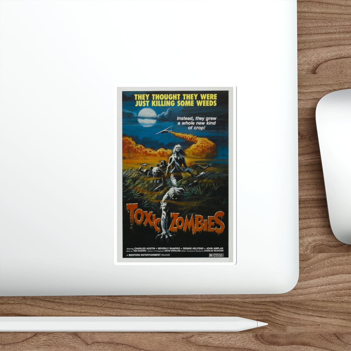 TOXIC ZOMBIES 1980 Movie Poster STICKER Vinyl Die-Cut Decal-The Sticker Space