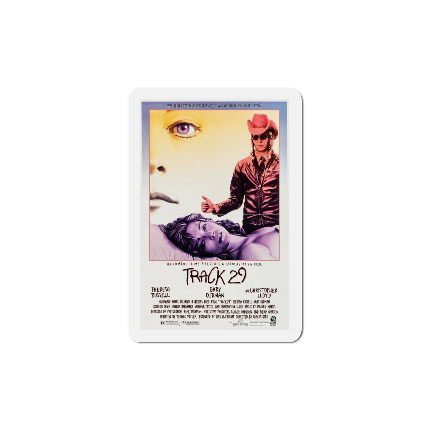 Track 29 1988 Movie Poster Die-Cut Magnet-5" x 5"-The Sticker Space