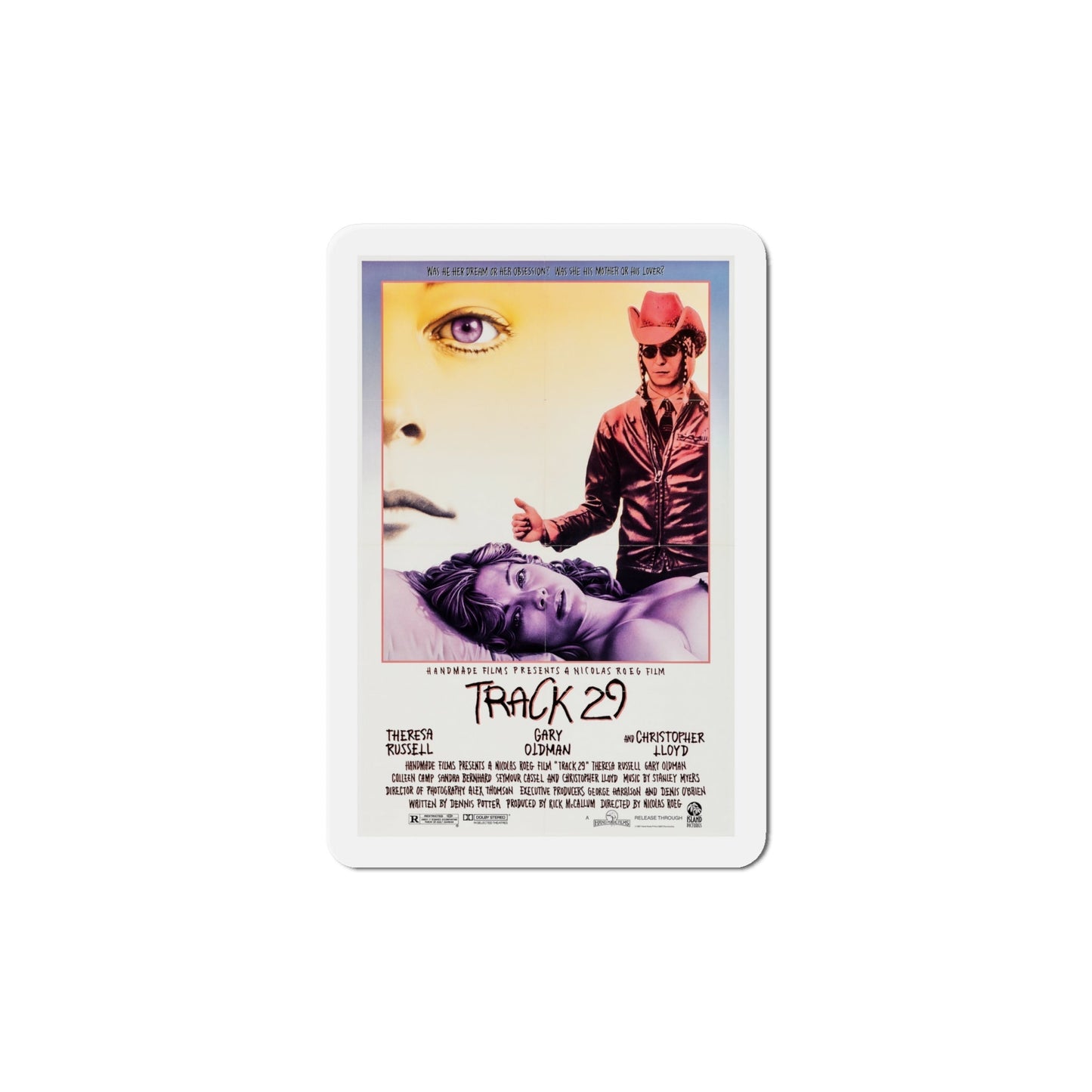 Track 29 1988 Movie Poster Die-Cut Magnet-6 Inch-The Sticker Space