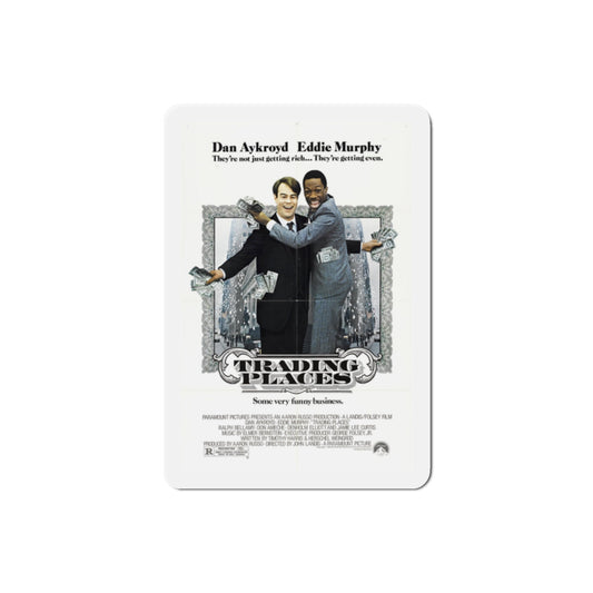 Trading Places 1983 Movie Poster Die-Cut Magnet-2" x 2"-The Sticker Space