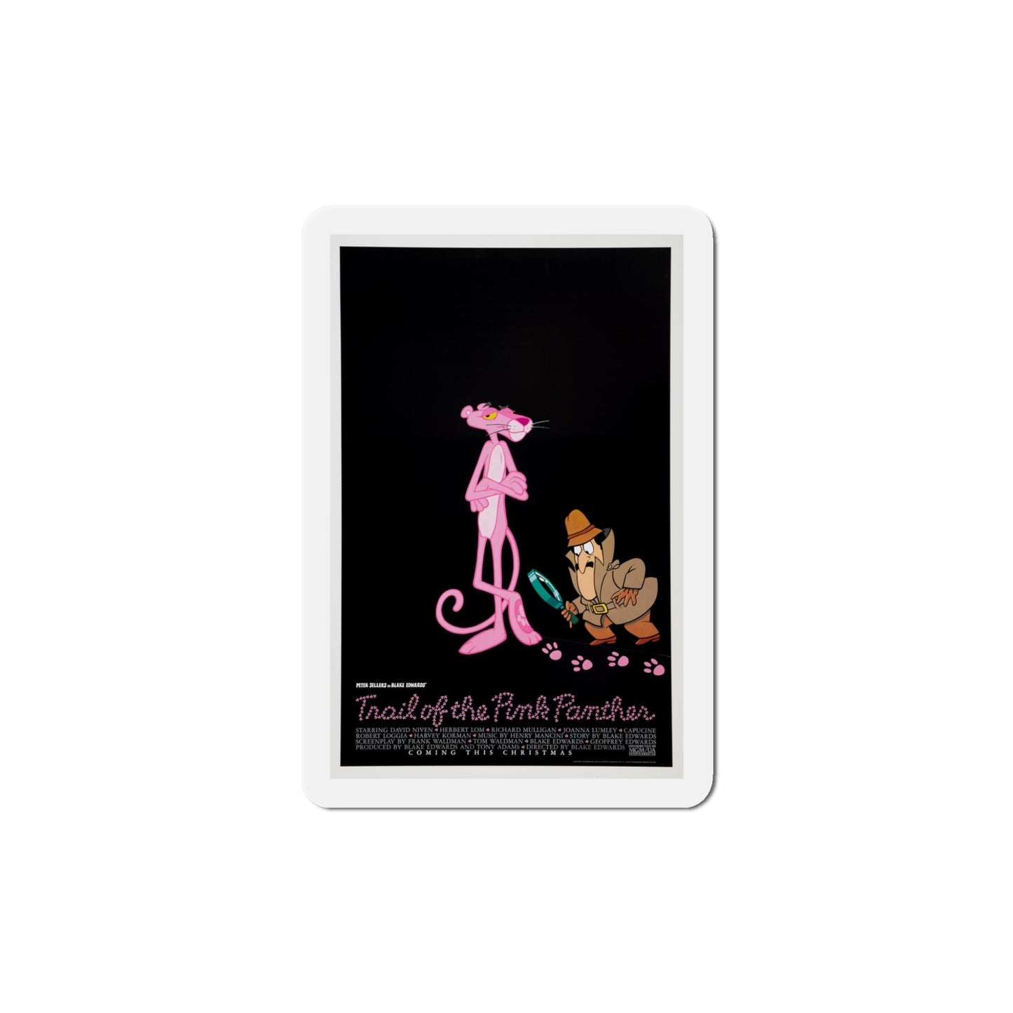 Trail of the Pink Panther 1982 Movie Poster Die-Cut Magnet-5" x 5"-The Sticker Space