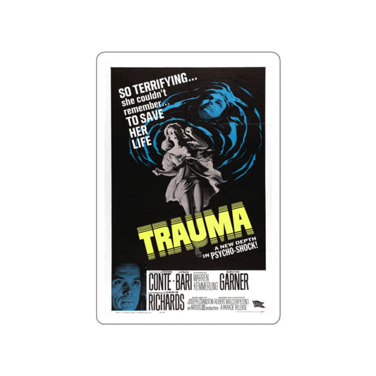 TRAUMA 1962 Movie Poster STICKER Vinyl Die-Cut Decal-White-The Sticker Space