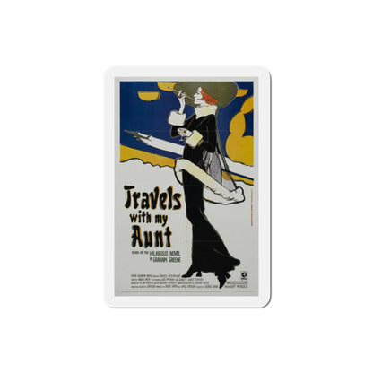 Travels with My Aunt 1972 Movie Poster Die-Cut Magnet-2" x 2"-The Sticker Space