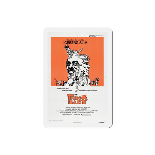 Trick Baby 1973 Movie Poster Die-Cut Magnet-2" x 2"-The Sticker Space