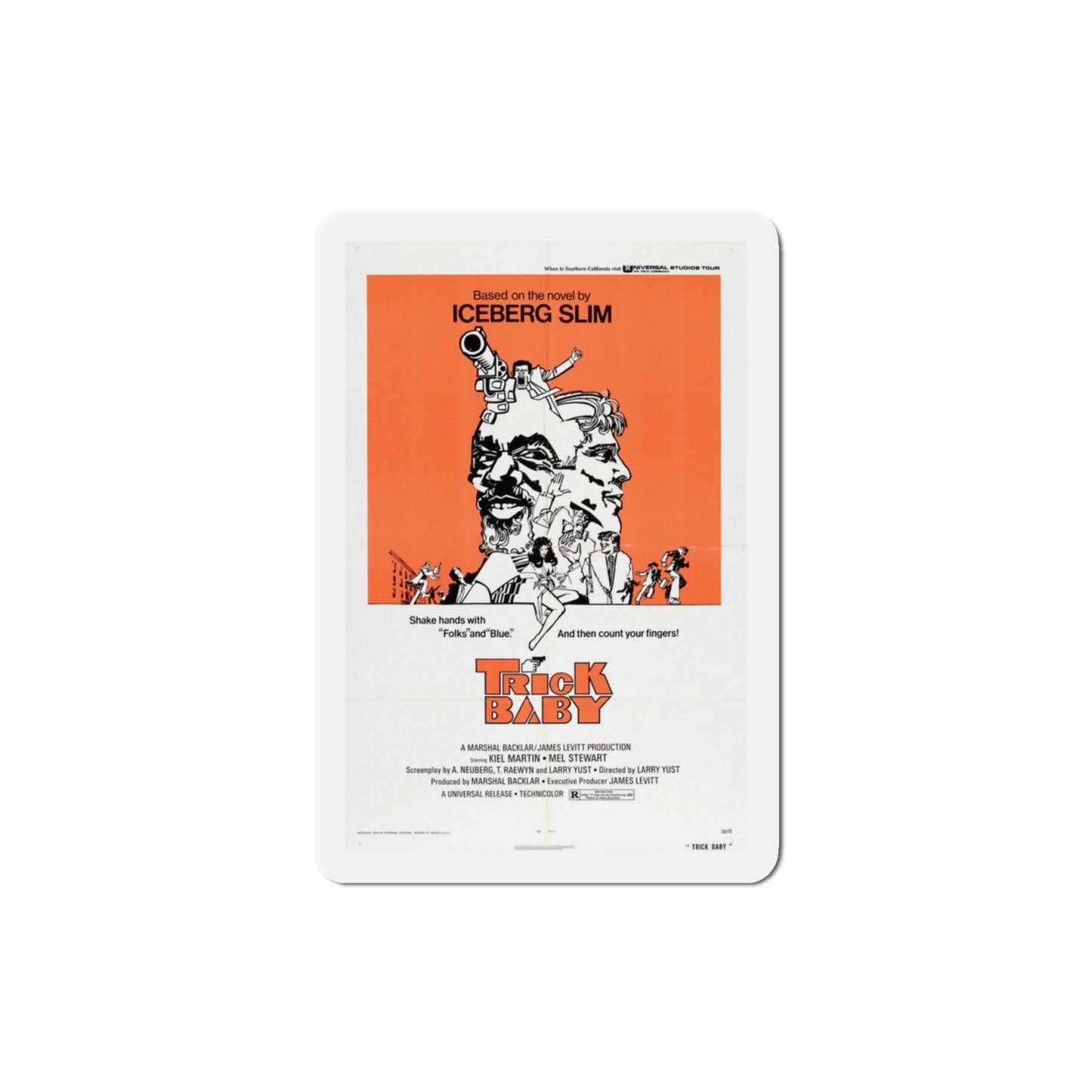 Trick Baby 1973 Movie Poster Die-Cut Magnet-3" x 3"-The Sticker Space