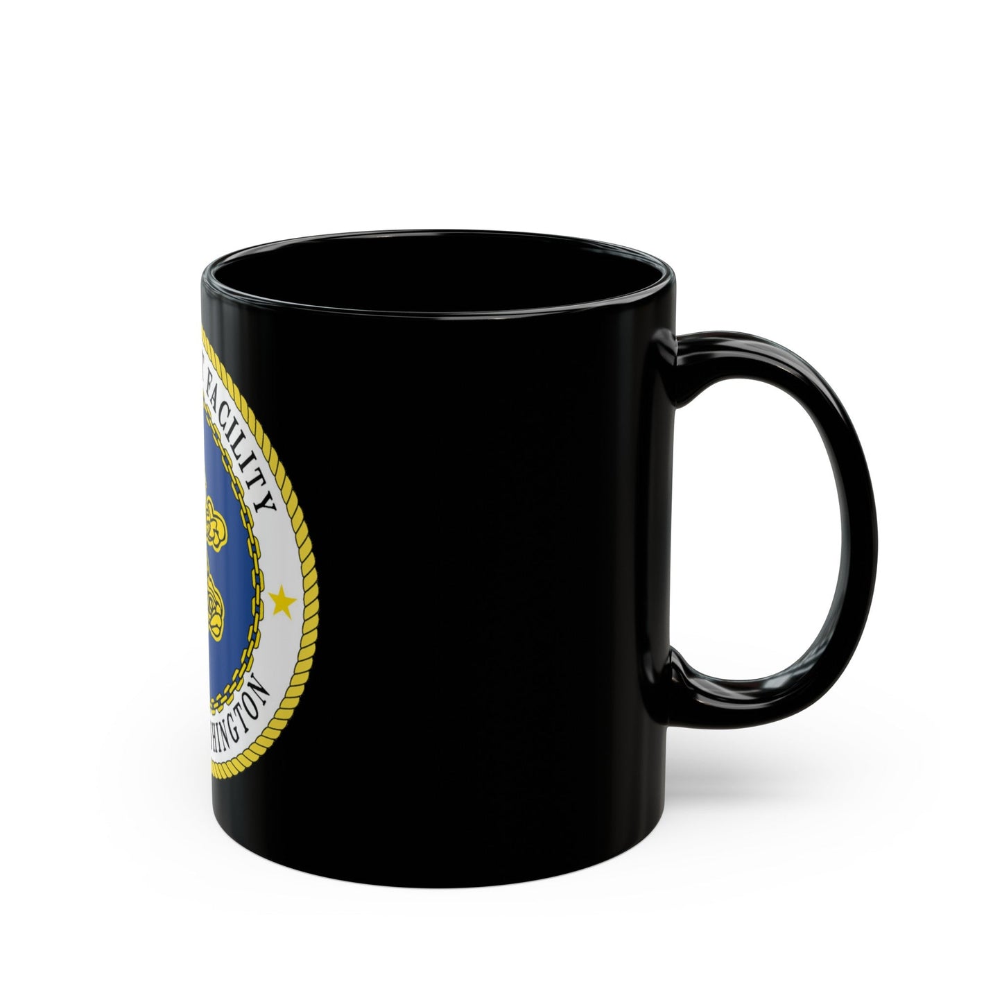 Trident Refit Facility BangorWA (U.S. Navy) Black Coffee Mug-The Sticker Space