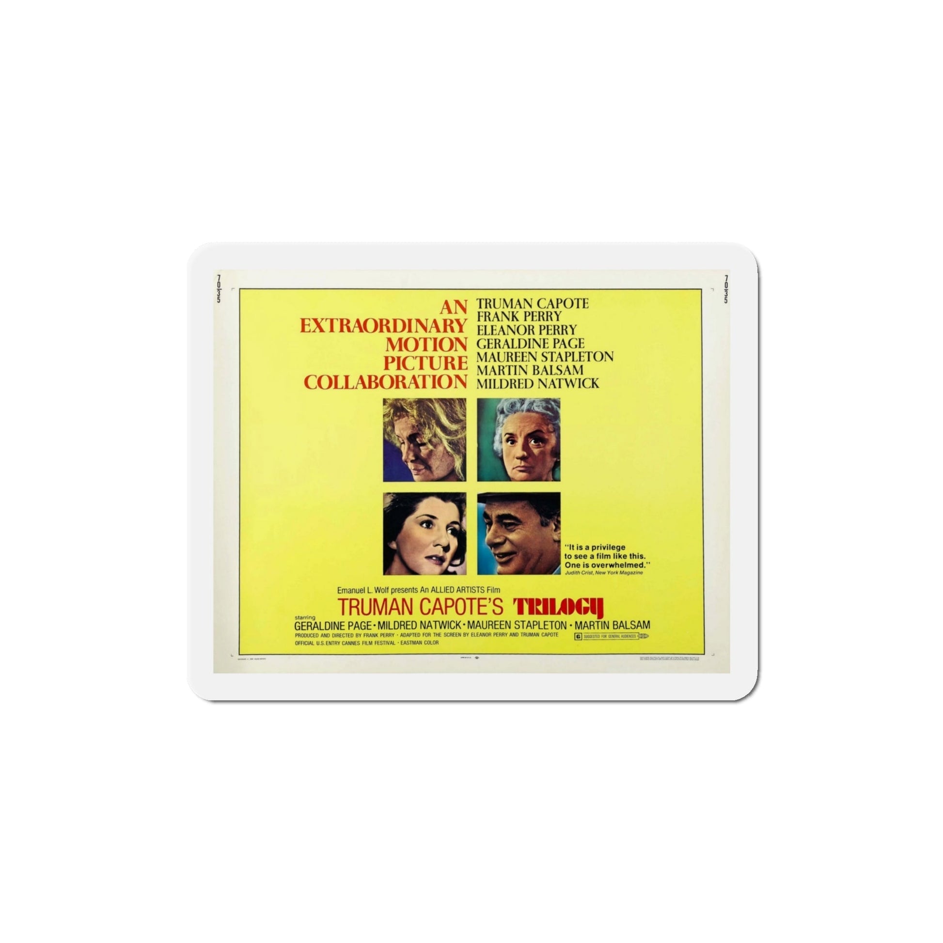Trilogy 1969 Movie Poster Die-Cut Magnet-4 Inch-The Sticker Space